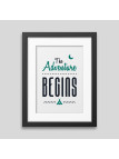 The adventure begins Framed poster